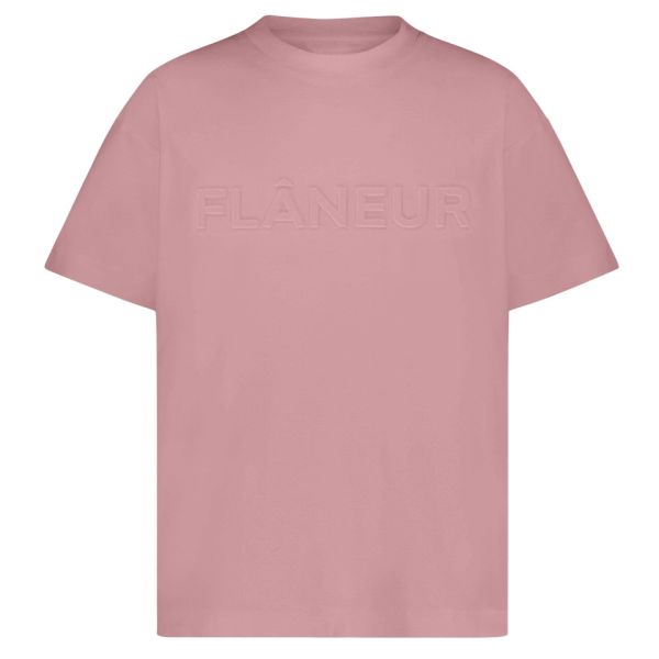 Flâneur Embossed T-shirt Roze