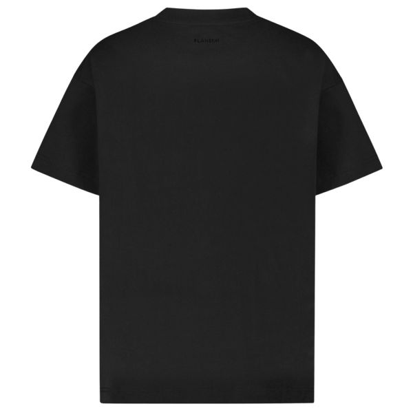 Flâneur Floral Watercolor T-shirt Zwart
