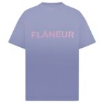 Flâneur Washed Puffed Logo T-shirt Paars