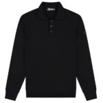 Malelions Knitted Longsleeve Polo Zwart