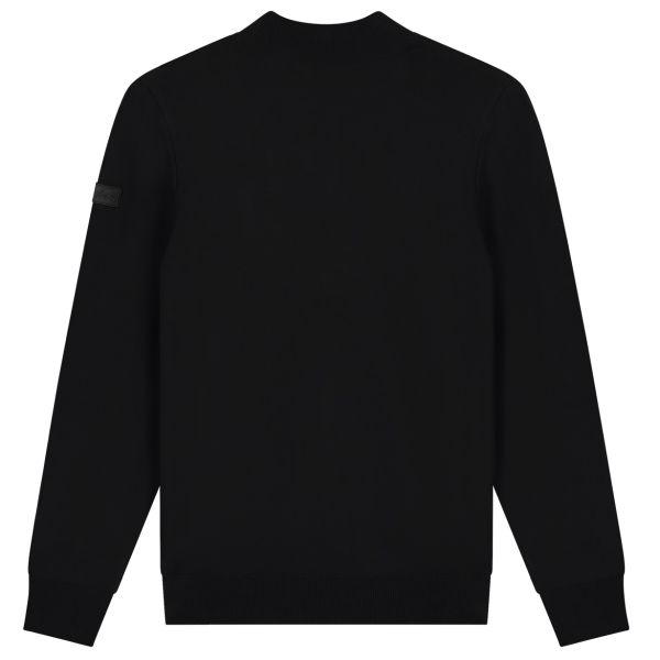 Malelions Knitted Mock Neck Sweater Zwart