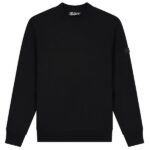 Malelions Knitted Mock Neck Sweater Zwart