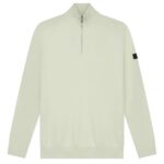 Malelions Knitted Quarter Zip Sweater Licht Groen
