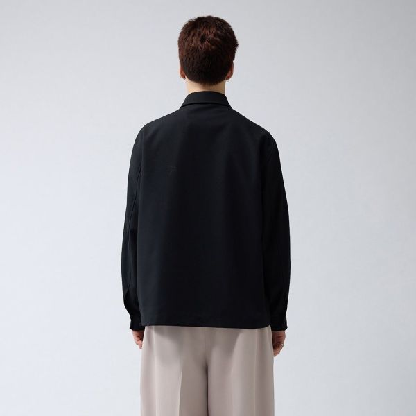 New Amsterdam Surf Association Lined Wool Overshirt Zwart