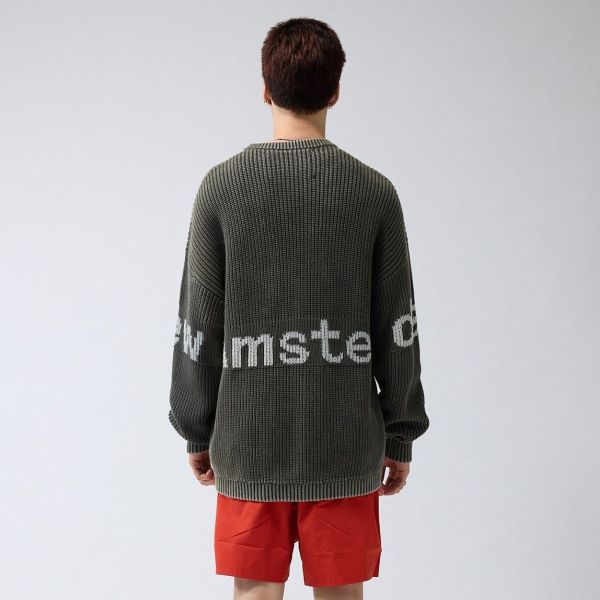 New Amsterdam Surf Association Logo Knit Sweater Antraciet