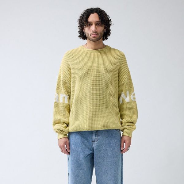 New Amsterdam Surf Association Logo Knit Sweater Licht Groen