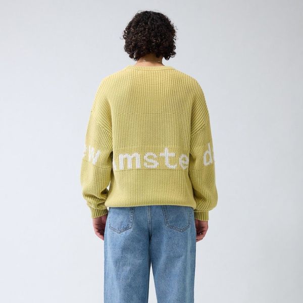 New Amsterdam Surf Association Logo Knit Sweater Licht Groen