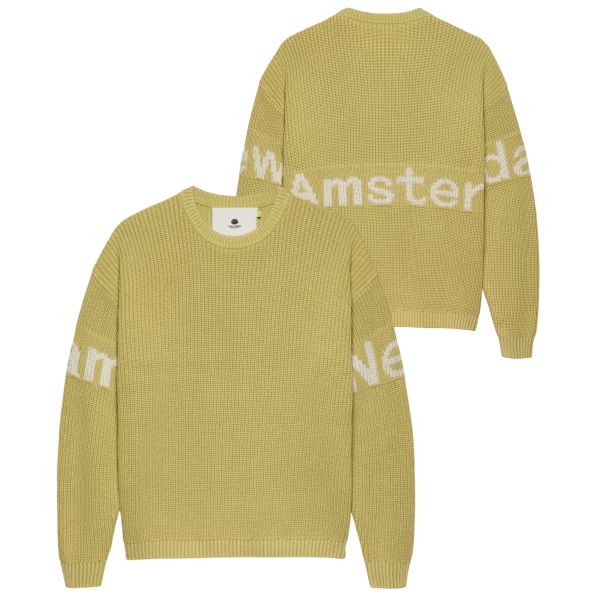 New Amsterdam Surf Association Logo Knit Sweater Licht Groen