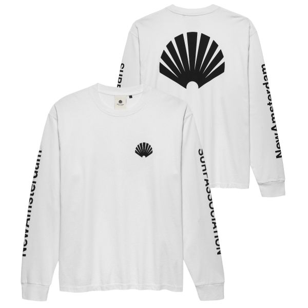 New Amsterdam Surf Association Logo Longsleeve T-shirt Wit