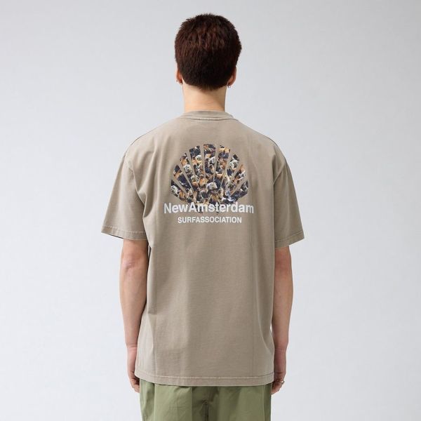 New Amsterdam Surf Association Seal Logo T-shirt Beige