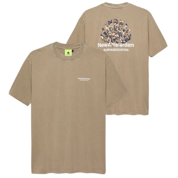 New Amsterdam Surf Association Seal Logo T-shirt Beige