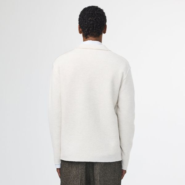 NN.07 Jonas Knit Overshirt Off White