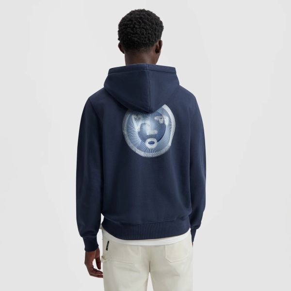Olaf Spiral Face Hoodie Navy
