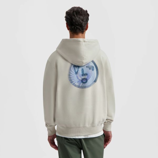 Olaf Spiral Face Hoodie Off White