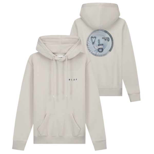 Olaf Spiral Face Hoodie Off White