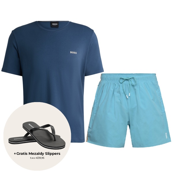 boss iconic zomerset blauw lichtblauw