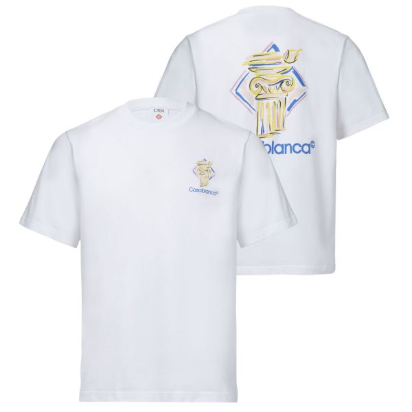 Casablanca Diamond Column T-shirt Wit