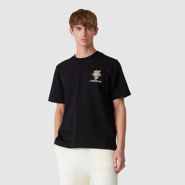 Casablanca Diamond Column T-shirt Zwart