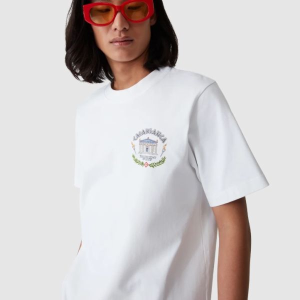 Casablanca Le Temple Du Sport T-shirt Wit