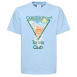 Casablanca Metaphysical Tennis Icon T-shirt Licht Blauw