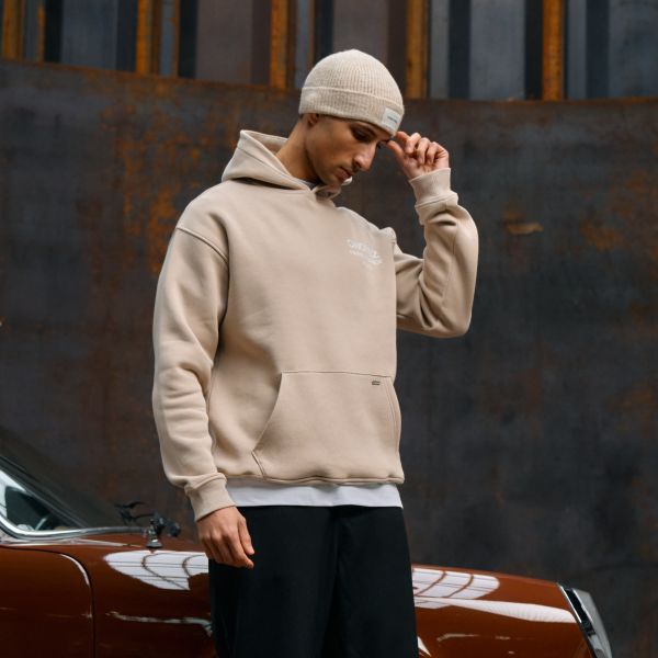 Croyez Gallery Grunge Hoodie Beige