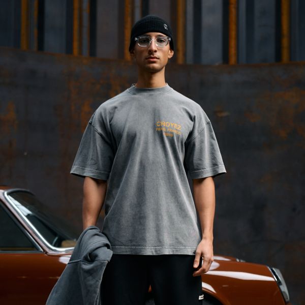 Croyez Gallery Grunge T-shirt Antraciet