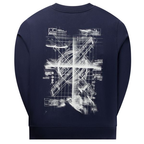 Daily Paper Craft Sweater Donker Blauw