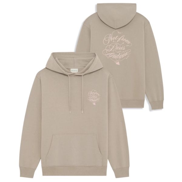 Drôle De Monsieur Slogan Vignes Hoodie Beige