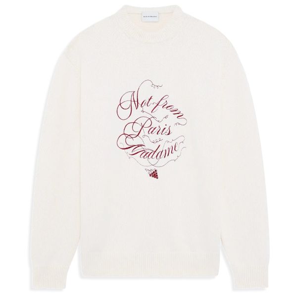 Drôle De Monsieur Slogan Vignes Sweater Off White