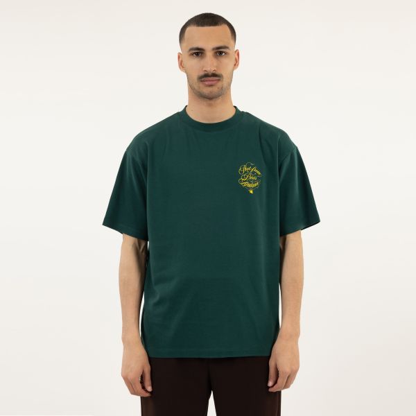 Drôle De Monsieur Slogan Vignes T-shirt Donker Groen