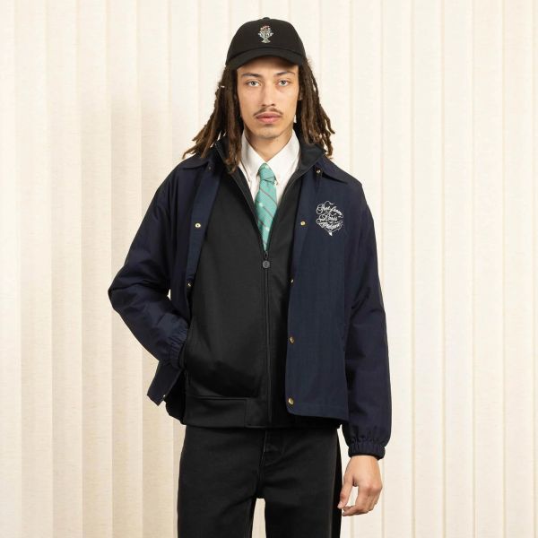 Drôle De Monsieur Slogan Vignes Vest Navy