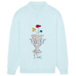 Drôle De Monsieur Vase Sweater Licht Blauw
