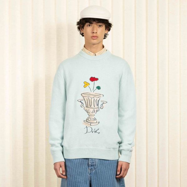 Drôle De Monsieur Vase Sweater Licht Blauw