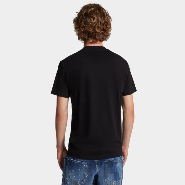 Dsquared2 Logo Patch T-shirt Zwart