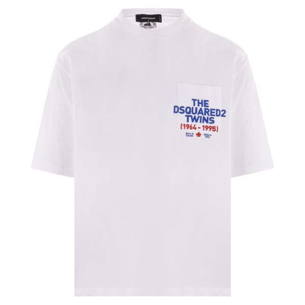 Dsquared2 Twins Pocket T-shirt Wit