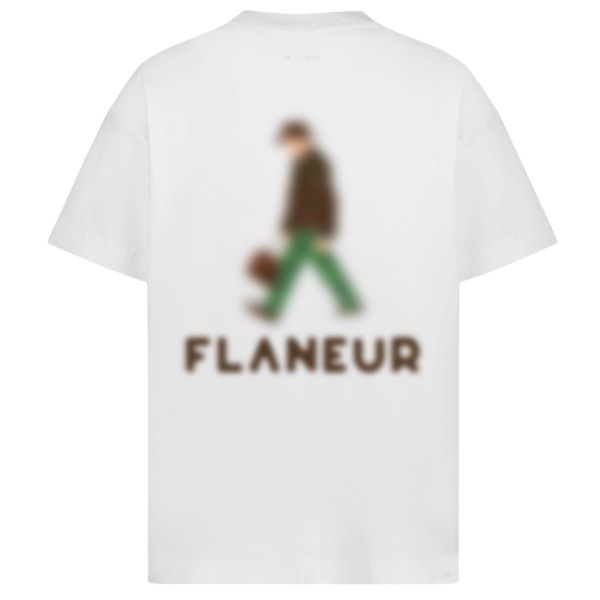 Flâneur Blurred Stroller T-shirt Wit
