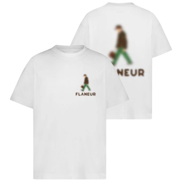 Flâneur Blurred Stroller T-shirt Wit