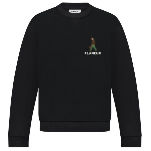 Flâneur Blurred Stroller Sweater Zwart