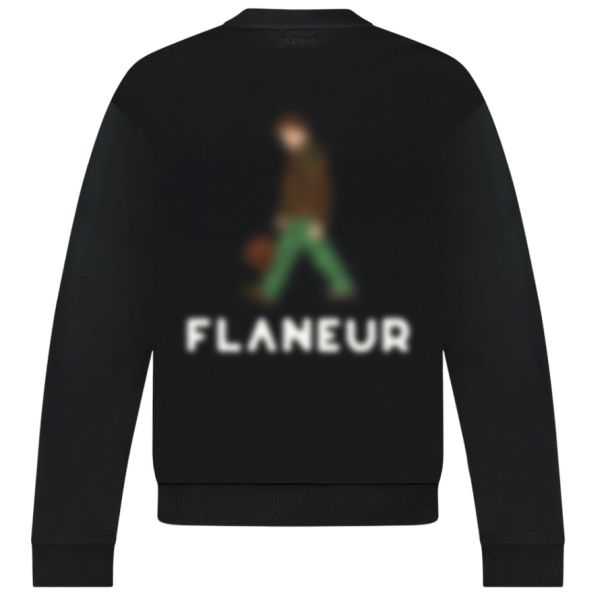 Flâneur Blurred Stroller Sweater Zwart