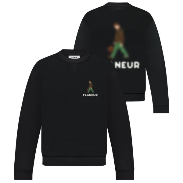 Flâneur Blurred Stroller Sweater Zwart