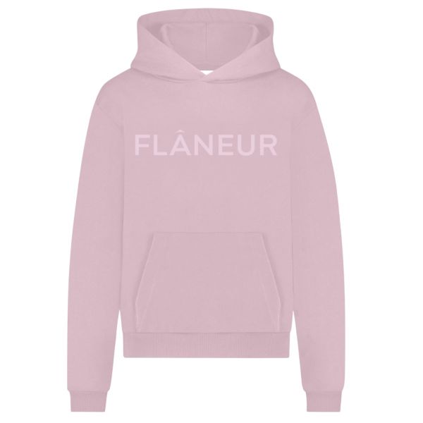 Flâneur Tonal Logo Hoodie Roze