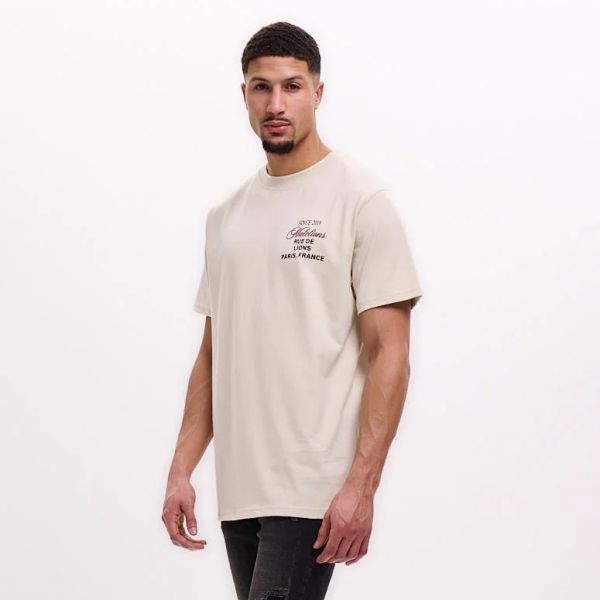 Malelions Design T-shirt Beige