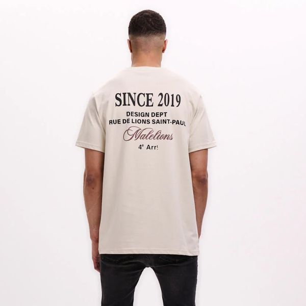 Malelions Design T-shirt Beige