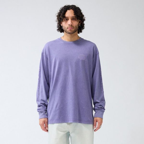 New Amsterdam Surf Association Logo Longsleeve Washed T-shirt Paars