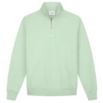 Olaf Block Zip Mock Sweater Groen