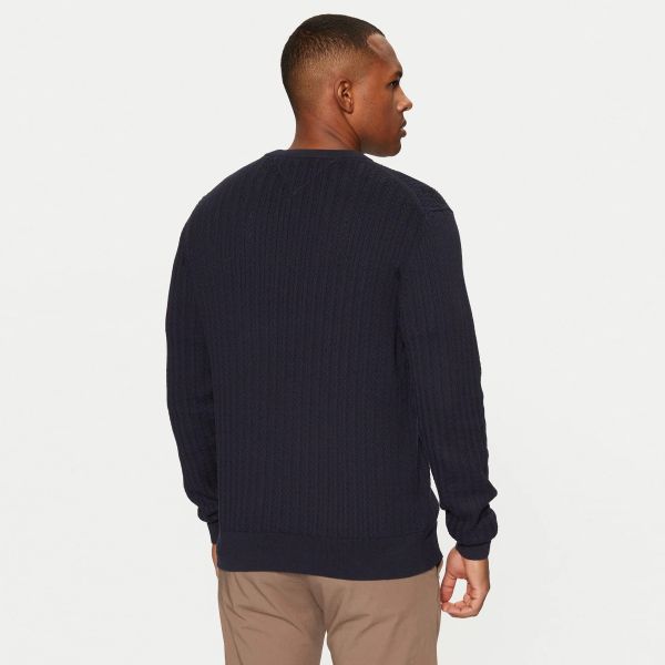 Tommy Hilfiger Herringbone Structure Sweater Navy