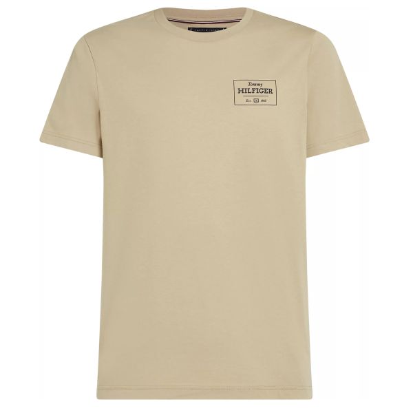 Tommy Hilfiger Monotype Printed Label T-shirt Beige