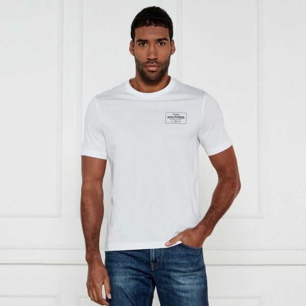 Tommy Hilfiger Monotype Printed Label T-shirt Wit