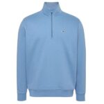Tommy Jeans Regular Fleece Quarter Zip Sweater Blauw