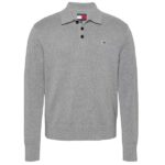 Tommy Jeans Slim Essential Polo Sweater Grijs